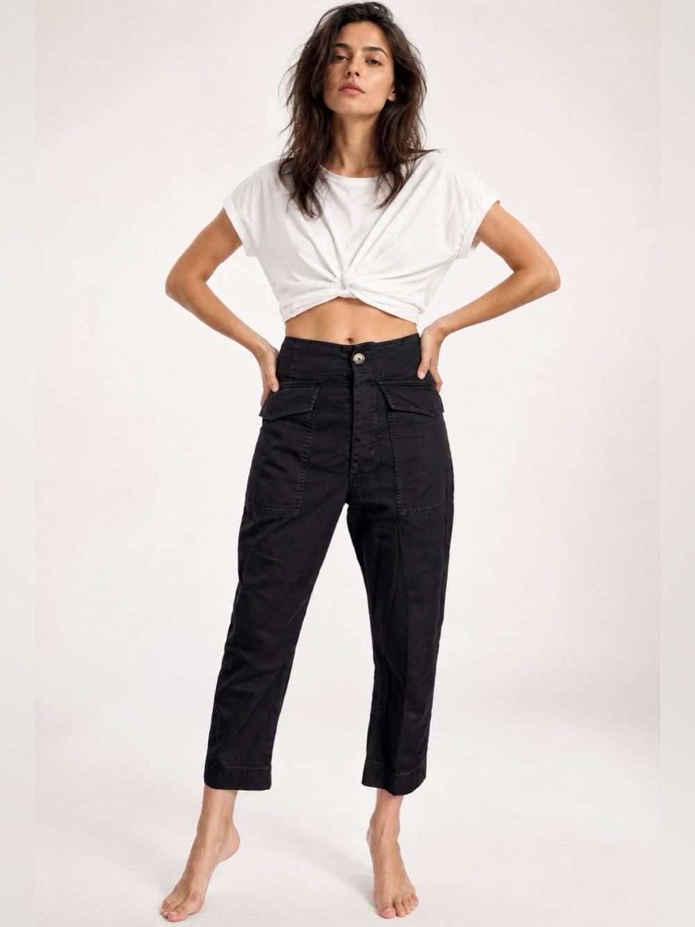 Isabel Marant Black Cropped Pants - Size 34